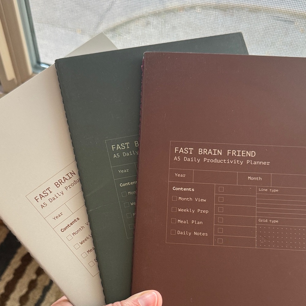 HOLD for @janani08- Fast Brain Friend A5 Daily Productivity Planners